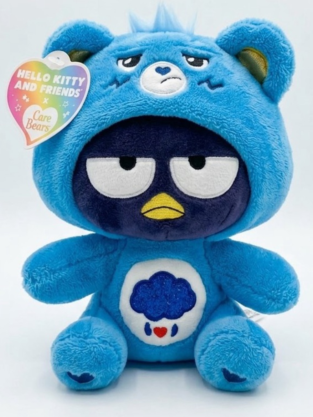 Sanrio Hello Kitty and Friends X Care Bears Badtz-Maru Grumpy Bear Plush